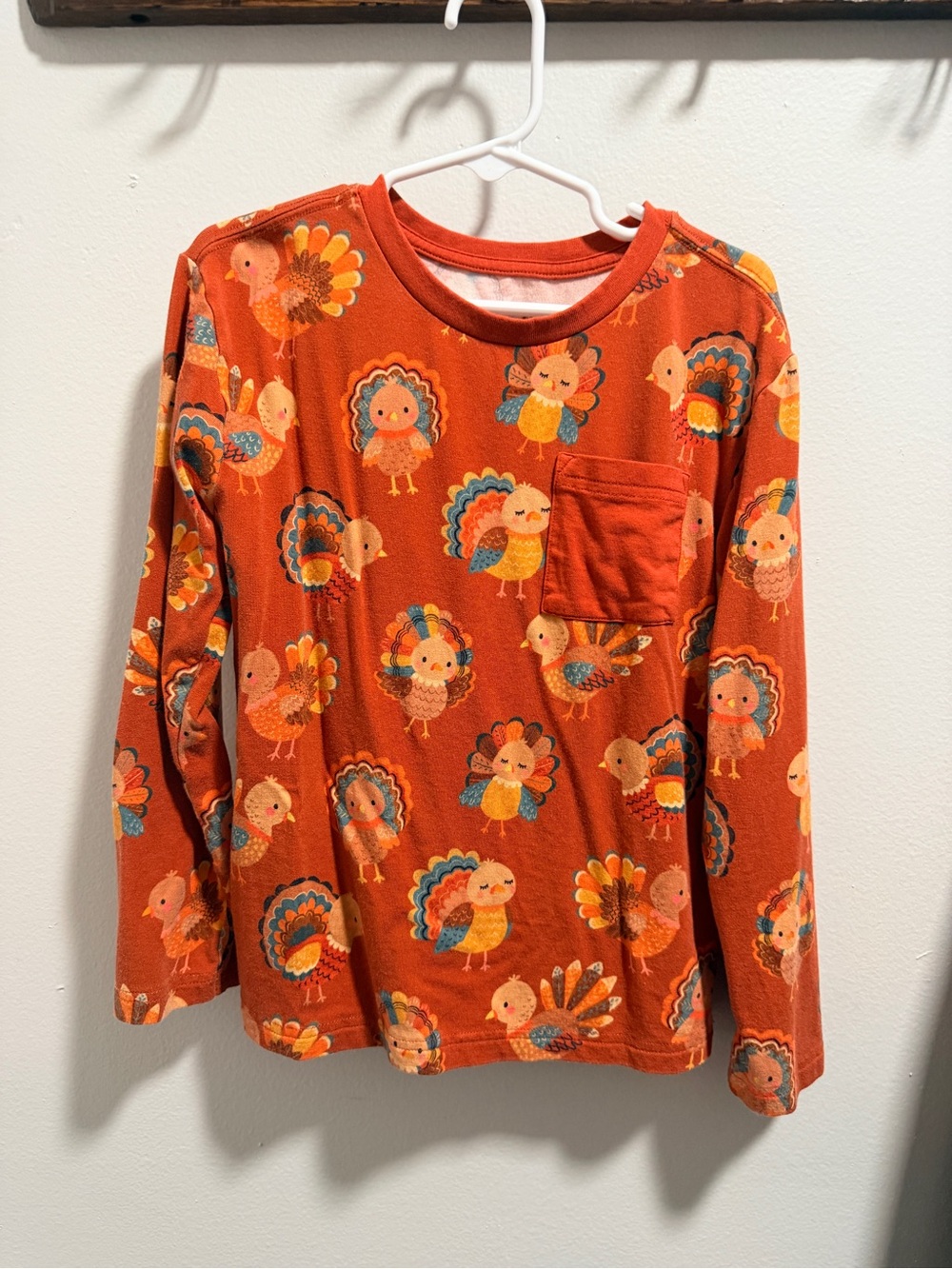 Little Sleepies Long-Sleeve Turkey Print Tee